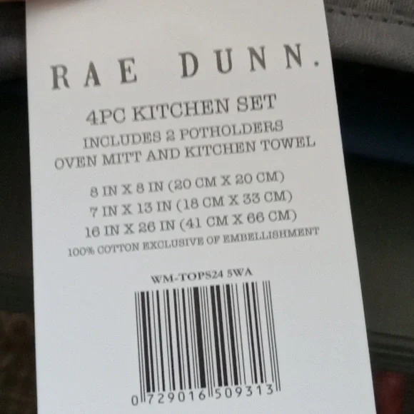 Rae Dunn 4 PC Kitchen Set Grey